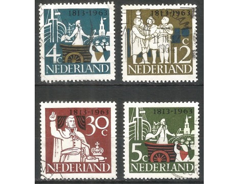 Koleksiyon, Pullar, Hollanda 1963 Damgalı Bağımsızlığın 150.Yılı Seris