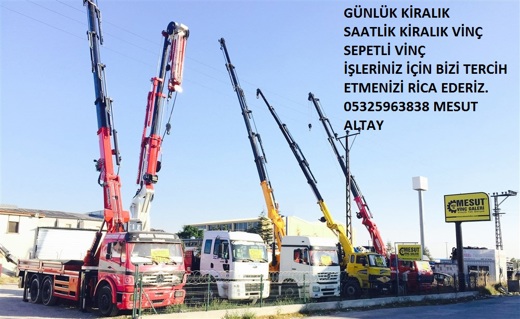 Konya Mesut Vinç Galeri 27 metre seeptli platform vinç Araç Üstü Sepetli Platform İş Makineleri : Saatlik Kiralık Günlük Kira