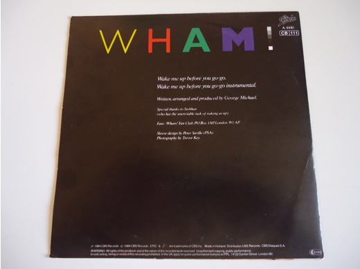 Wham (George Michael) Wake me up Before You Go Go 45'lik Plak Müzik, Film (Plak,Cd, Dvd) : Wham - Wake me up Before You Go Go