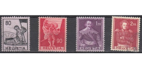 Koleksiyon, Pullar, İsviçre 1958 Damgalı Sürekli Tarihi Kişiler Serisi