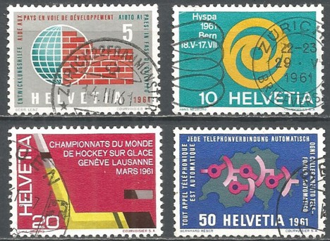 Koleksiyon, Pullar, İsviçre 1961 Damgalı Olaylar Serisi