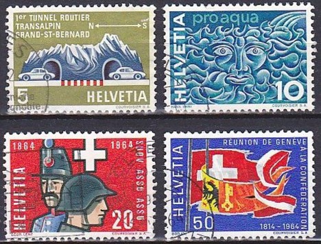 Koleksiyon, Pullar, İsviçre 1964 Damgalı Olaylar Serisi