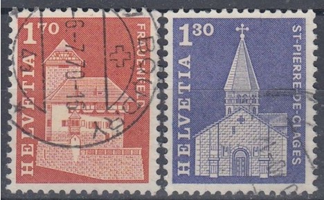 Koleksiyon, Pullar, İsviçre 1966 Damgalı Sürekli Seri
