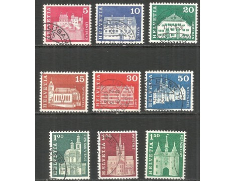 Koleksiyon, Pullar, İsviçre 1968 Damgalı Sürekli Seri