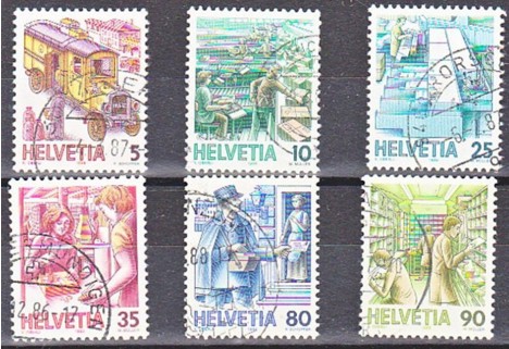 Koleksiyon, Pullar, İsviçre 1986 Damgalı Sürekli Posta Serisi