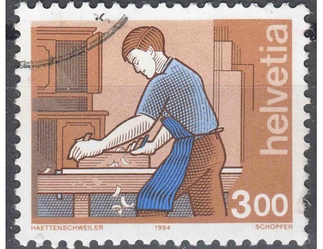 Koleksiyon, Pullar, İsviçre 1994 Damgalı Sürekli Profosyoneller Serisi