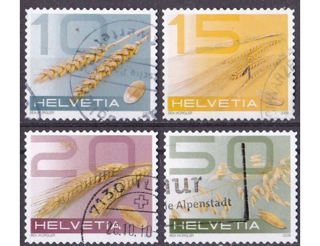 Koleksiyon, Pullar, İsviçre 2008 Damgalı Tahıllar Serisi