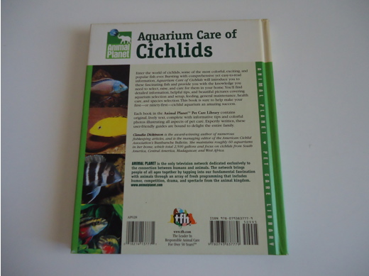 aquarium care of cichlids, claudia dickinson, kitap, dergi aquarium care of cichlids hardcover tertemiz