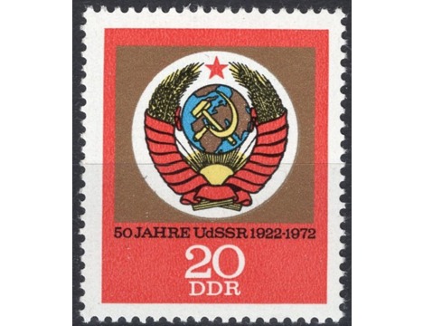 Koleksiyon, Pullar, Almanya (Doğu) 1972 Damgasız S.S.C.B.'Lnin 50.Yılı