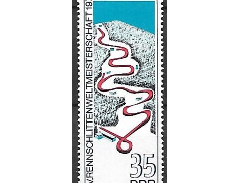 Koleksiyon, Pullar, Almanya (Doğu) 1973 Damgasız Dünya Kayak Şampiyona