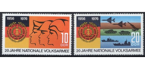 Koleksiyon, Pullar, Almanya (Doğu) 1976 Damgasız Halk Ordusu'nun 20. Y