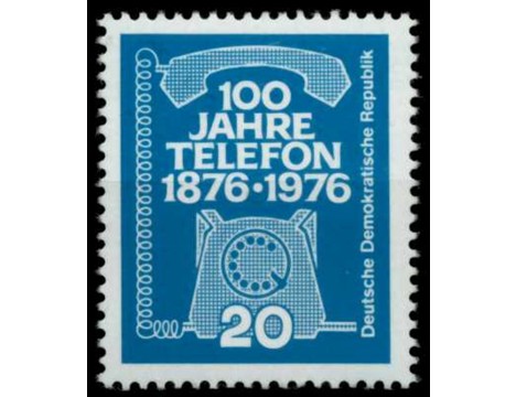 Koleksiyon, Pullar, Almanya (Doğu) 1976 Damgasız Telefonun 100. Yılı S
