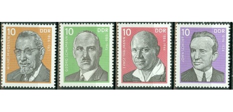 Koleksiyon, Pullar, Almanya (Doğu) 1976 Damgasız Emek Hareketi Ünlü Ki
