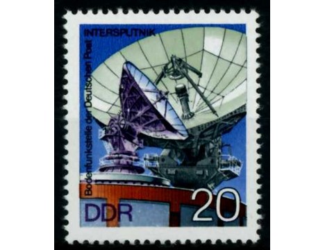 Koleksiyon, Pullar, Almanya (Doğu) 1976 Damgasız İntersputnik Radar İs