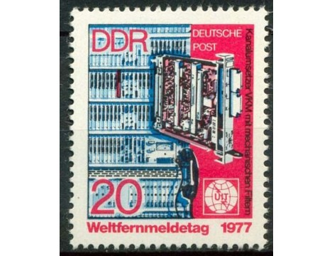Koleksiyon, Pullar, Almanya (Doğu) 1977 Damgasız Telekominikasyon Ser