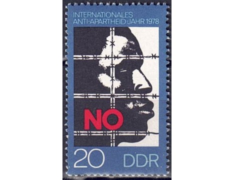 Koleksiyon, Pullar, Almanya (Doğu) 1978 Damgasız Apartheid'a Karşı Müc