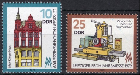Koleksiyon, Pullar, Almanya (Doğu) 1979 Damgasız Leipzig Bahar Fuarı S