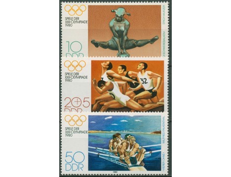 Koleksiyon, Pullar, Almanya (Doğu) 1980 Damgasız Moskova Olimpiyat Oyu