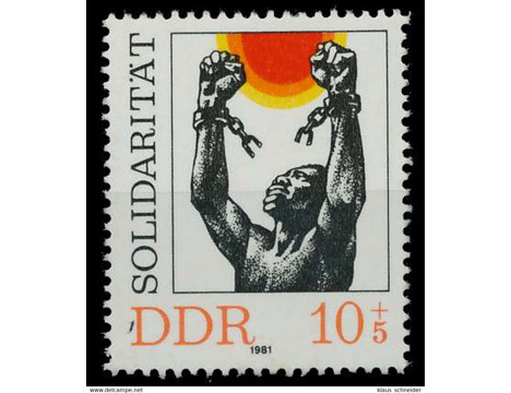 Koleksiyon, Pullar, Almanya (Doğu) 1981 Damgasız Dayanışma Serisi