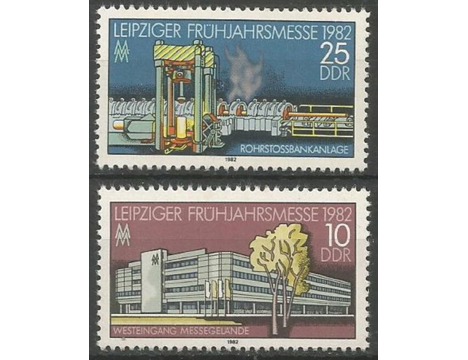Koleksiyon, Pullar, Almanya (Doğu) 1982 Leipzig Bahar Fuarı Serisi
