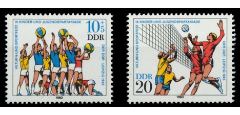 Koleksiyon, Pullar, Almanya (Doğu) 1983 Damgasız Gençlik Sporları Seri