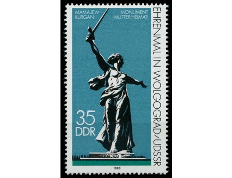 Koleksiyon, Pullar, Almanya (Doğu) 1983 Damgasız Volgograd Anıtı Seris