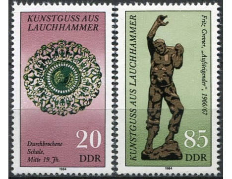 Koleksiyon, Pullar, Almanya (Doğu) 1984 Damgasız Sanat Hazineleri Seri