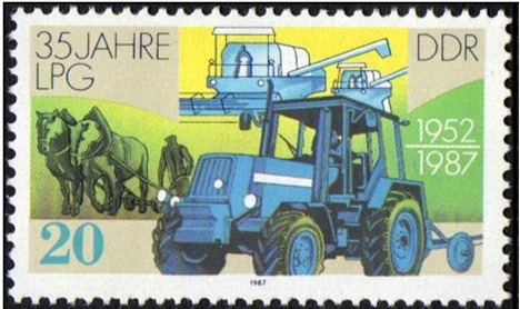 Koleksiyon, Pullar, Almanya (Doğu) 1987 Damgasız Lpg'nin 35. Yılı Seri