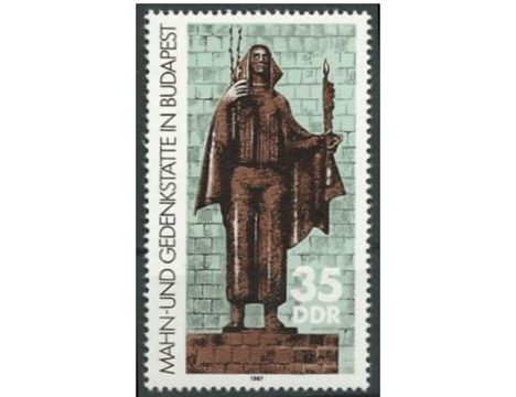 Koleksiyon, Pullar, Almanya (Doğu) 1987 Damgasız Budapeşte Anıtı Seris