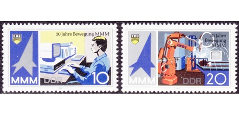 Koleksiyon, Pullar, Almanya (Doğu) 1987 Damgasız Bilim Fuarı'nın 30. Y