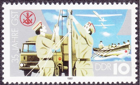 Koleksiyon, Pullar, Almanya (Doğu) 1987 Damgasız Spor ve Teknik Derneğ
