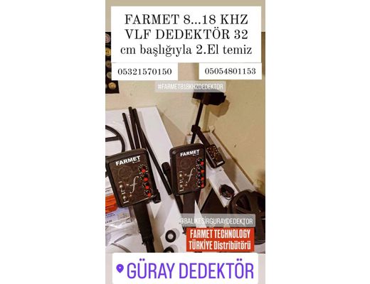 FARMET 8...18 KHZ Farmet 8-18 Khz Vlf Dedektör 32 Cm Vlf Dedektör FARMET 8...18 KHZ, Farmet 8-18 Khz Vlf Dedektör Temiz 2.Nci