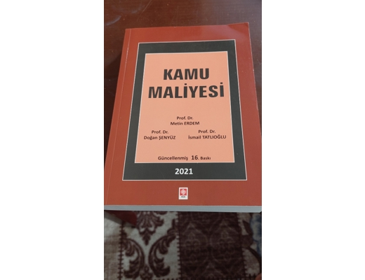 Kamu maliyesi Kamu Maliyesi ders kitabı Metin Erdem 16.baskı