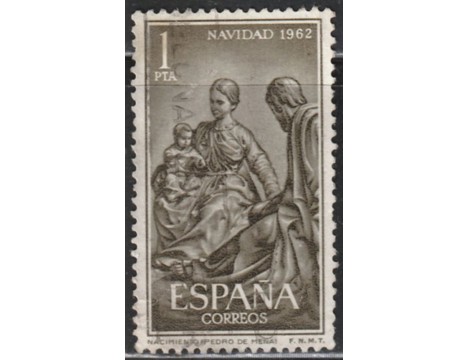 Koleksiyon, Pullar, İspanya 1962 Damgalı Christmas Serisi