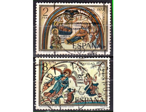 Koleksiyon, Pullar, İspanya 1972 Damgalı Christmas Serisi