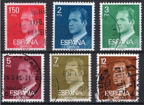 Koleksiyon, Pullar, İspanya 1976 Damgalı Kral I. Juan Carlos Sürekli S