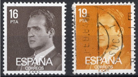 Koleksiyon, Pullar, İspanya 1980 Damgalı Kral I. Juan Carlos Sürekli S