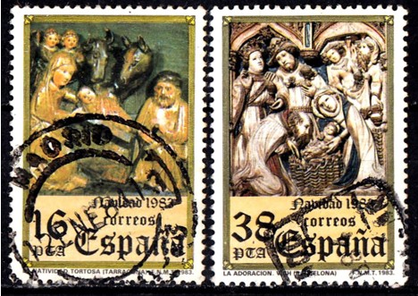 Koleksiyon, Pullar, İspanya 1983 Damgalı Christmas Serisi
