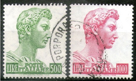 Koleksiyon, Pullar, İtalya 1957 Damgalı St. George Serisi