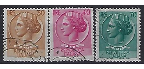 Koleksiyon, Pullar, İtalya 1960 Damgalı Syracusean Paraları Sürekli S