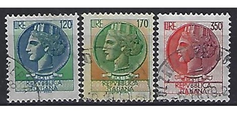 Koleksiyon, Pullar, İtalya 1977 Damgalı Syracusean Paraları Sürekli Se