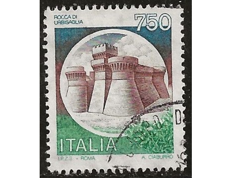 Koleksiyon, Pullar, İtalya 1990 Damgalı Urbisaglia Sürekli Seri