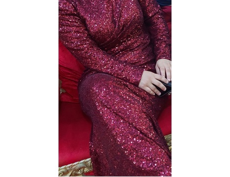 Giyim Eşyası, Armine, 44, Bordo Renk Abiye Elbise