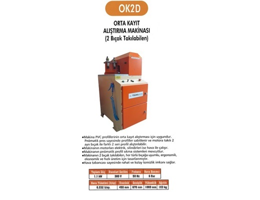 TEZELMAK Pvc Makineleri İş Makineleri : Pvc Orta Kayıt Alıştırma Makinası