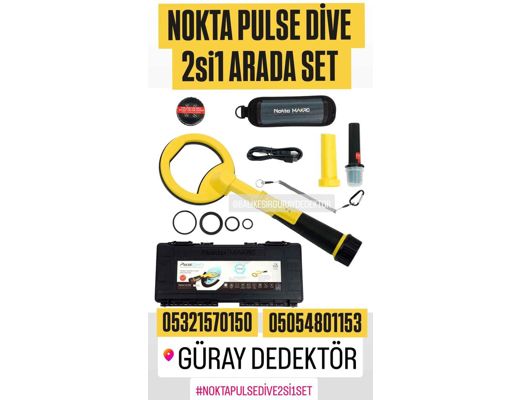 Nokta Nokta 2si1 arada Scuba dedektör Diğerleri : Nokta Pulse Dive 2si1 Arada Set Hem Pointer Hem Su