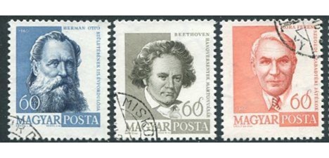 Koleksiyon, Pullar, Macaristan 1960 Damgalı Otto Herman’In Doğumunun 1