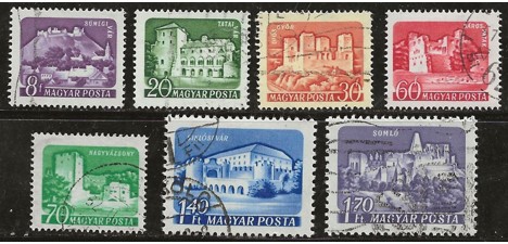 Koleksiyon, Pullar, Macaristan 1960 Damgalı Kaleler Sürekli Seri 2