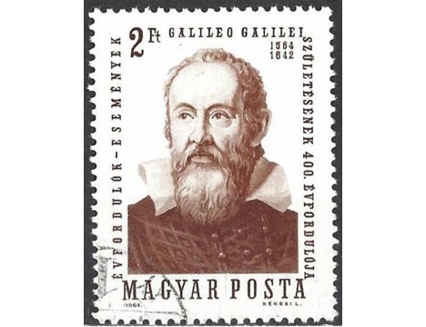 Koleksiyon, Pullar, Macaristan 1964 Damgalı Galileo Galilei’Nin Doğum