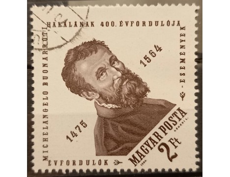 Koleksiyon, Pullar, Macaristan 1964 Damgalı Michelangelo Buonarroti’Ni