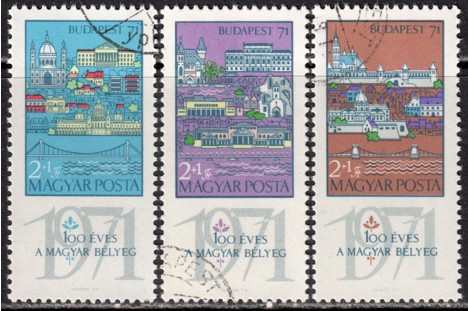 Koleksiyon, Pullar, Macaristan 1970 Damgalı Budapeşte-71 Pul Sergisi S